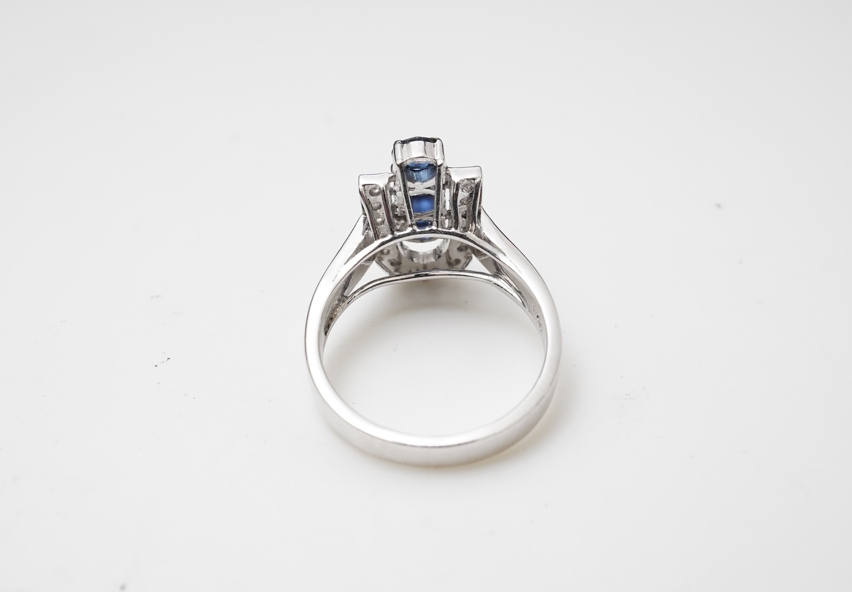 A sapphire and diamond demi-parure